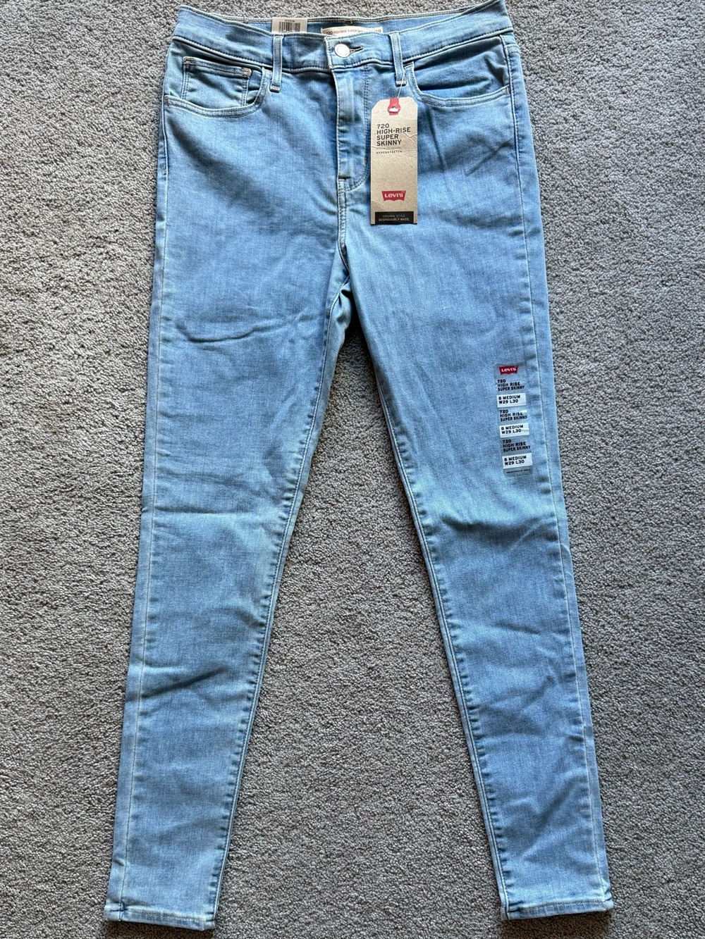 Levi's 720 Women's High-Rise Super Skinny Jeans - Light Blue